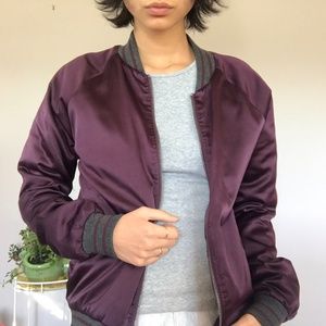 Purple bomber jacket